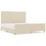 Cama en color crema - 180x200 cm de tela von , Betten und Lattenroste - Ref: Foro24-3344674, Preis: 280,70 €, Rabatt: %
