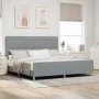 Estructura de Cama en Gris Claro, 200x200 cm, Tela de , Camas y somieres - Ref: Foro24-3344676, Precio: 277,14 €, Descuento: %