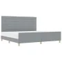 Estructura de Cama en Gris Claro, 200x200 cm, Tela de , Camas y somieres - Ref: Foro24-3344676, Precio: 277,14 €, Descuento: %
