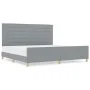 Estructura de Cama en Gris Claro, 200x200 cm, Tela de , Camas y somieres - Ref: Foro24-3344676, Precio: 277,14 €, Descuento: %