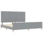Estructura de Cama en Gris Claro, 200x200 cm, Tela de , Camas y somieres - Ref: Foro24-3344676, Precio: 277,14 €, Descuento: %