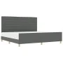 Estructura de Cama de Tela Gris Oscuro 200x200 cm by , Beds and slatted bases - Ref: Foro24-3344677, Price: 277,76 €, Discoun...