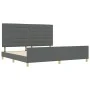 Estructura de Cama de Tela Gris Oscuro 200x200 cm by , Beds and slatted bases - Ref: Foro24-3344677, Price: 277,76 €, Discoun...