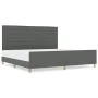 Estructura de Cama de Tela Gris Oscuro 200x200 cm by , Beds and slatted bases - Ref: Foro24-3344677, Price: 277,76 €, Discoun...