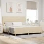 Estructura de Cama de Tela Crema 200x200 cm de , Camas y somieres - Ref: Foro24-3344681, Precio: 276,09 €, Descuento: %