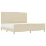 Estructura de Cama de Tela Crema 200x200 cm de , Camas y somieres - Ref: Foro24-3344681, Precio: 276,09 €, Descuento: %