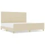 Estructura de Cama de Tela Crema 200x200 cm de , Camas y somieres - Ref: Foro24-3344681, Precio: 276,09 €, Descuento: %