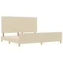 Estructura de Cama de Tela Crema 200x200 cm de , Camas y somieres - Ref: Foro24-3344681, Precio: 276,09 €, Descuento: %