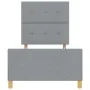 Estructura de cama gris claro 90x190 cm tela by , Beds and slatted bases - Ref: Foro24-3344690, Price: 163,70 €, Discount: %