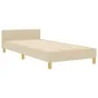 Estructura de cama Crema 90x190 cm Tela by , Beds and slatted bases - Ref: Foro24-3344695, Price: 156,28 €, Discount: %