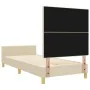 Estructura de cama Crema 90x190 cm Tela by , Beds and slatted bases - Ref: Foro24-3344695, Price: 156,28 €, Discount: %