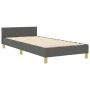 Cama Estructura Gris Oscuro 90x200 cm de Tela by , Beds and slatted bases - Ref: Foro24-3344698, Price: 151,25 €, Discount: %
