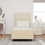 Estructura de Cama Crema 90x200 cm Tela by , Beds and slatted bases - Ref: Foro24-3344702, Price: 149,83 €, Discount: %