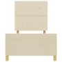 Estructura de Cama Crema 90x200 cm Tela by , Beds and slatted bases - Ref: Foro24-3344702, Price: 149,83 €, Discount: %