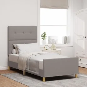 Cama Taupe 100x200 cm en Tela