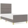 Cama Taupe 100x200 cm en Tela by , Beds and slatted bases - Ref: Foro24-3344708, Price: 146,91 €, Discount: %