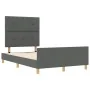 Estructura de Cama Gris Oscuro 120x190 cm Tela de , Camas y somieres - Ref: Foro24-3344712, Precio: 183,01 €, Descuento: %