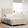 Cama en Crema, 120x190 cm, Hecha de Tela de , Camas y somieres - Ref: Foro24-3344716, Precio: 188,97 €, Descuento: %