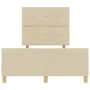 Cama en Crema, 120x190 cm, Hecha de Tela de , Camas y somieres - Ref: Foro24-3344716, Precio: 188,97 €, Descuento: %
