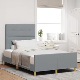 Estructura de Cama Gris Claro 120x200 cm Tela by , Beds and slatted bases - Ref: Foro24-3344718, Price: 186,49 €, Discount: %