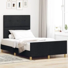 Estructura de Cama Negra 120x200 cm de Tela von , Betten und Lattenroste - Ref: Foro24-3344720, Preis: 201,49 €, Rabatt: %