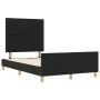 Estructura de Cama Negra 120x200 cm de Tela de , Camas y somieres - Ref: Foro24-3344720, Precio: 201,49 €, Descuento: %