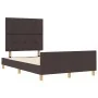 Estructura de cama Marrón oscuro 120x200 cm Tela von , Betten und Lattenroste - Ref: Foro24-3344721, Preis: 168,78 €, Rabatt: %