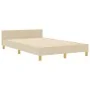 Estructura de Cama Crema 120x200 cm de Tela by , Beds and slatted bases - Ref: Foro24-3344723, Price: 187,42 €, Discount: %