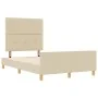 Estructura de Cama Crema 120x200 cm de Tela by , Beds and slatted bases - Ref: Foro24-3344723, Price: 187,42 €, Discount: %