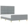Cama Gris Claro 140x190 cm Tela | Foro24.es | Tu tienda online para hogar, jardín y más Foro24.es