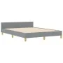 Cama Gris Claro 140x190 cm Tela | Foro24.es | Tu tienda online para hogar, jardín y más Foro24.es