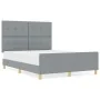 Cama Gris Claro 140x190 cm Tela | Foro24.es | Tu tienda online para hogar, jardín y más Foro24.es