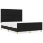 Estructura de Cama Negra 140x190 cm de Tela de , Camas y somieres - Ref: Foro24-3344727, Precio: 231,11 €, Descuento: %