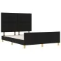 Estructura de Cama Negra 140x190 cm de Tela de , Camas y somieres - Ref: Foro24-3344727, Precio: 231,11 €, Descuento: %