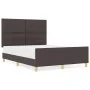 Marco de Cama Marrón Oscuro 140x200 cm de Tela by , Beds and slatted bases - Ref: Foro24-3344735, Price: 233,95 €, Discount: %