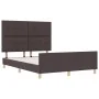 Marco de Cama Marrón Oscuro 140x200 cm de Tela by , Beds and slatted bases - Ref: Foro24-3344735, Price: 233,95 €, Discount: %
