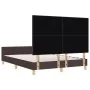 Marco de Cama Marrón Oscuro 140x200 cm de Tela by , Beds and slatted bases - Ref: Foro24-3344735, Price: 233,95 €, Discount: %