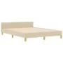 Estructura de Cama Crema 140x200 cm Tela | Foro24.es | Tu tienda online para hogar, jardín y más Foro24.es