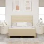Estructura de Cama Crema 140x200 cm Tela | Foro24.es | Tu tienda online para hogar, jardín y más Foro24.es