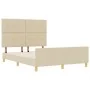 Estructura de Cama Crema 140x200 cm Tela | Foro24.es | Tu tienda online para hogar, jardín y más Foro24.es