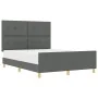 Estructura de cama Gris oscuro 160x200 cm Tela de , Camas y somieres - Ref: Foro24-3344740, Precio: 245,91 €, Descuento: %