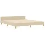 Estructura de Cama Crema 180x200 cm Tela by , Beds and slatted bases - Ref: Foro24-3344751, Price: 274,49 €, Discount: %