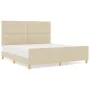 Estructura de Cama Crema 180x200 cm Tela by , Beds and slatted bases - Ref: Foro24-3344751, Price: 274,49 €, Discount: %