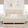 Estructura de Cama Crema 180x200 cm Tela by , Beds and slatted bases - Ref: Foro24-3344751, Price: 274,49 €, Discount: %