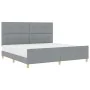 Estructura de Cama Gris Claro 200x200 cm Tela de , Camas y somieres - Ref: Foro24-3344753, Precio: 270,17 €, Descuento: %