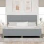 Estructura de Cama Gris Claro 200x200 cm Tela de , Camas y somieres - Ref: Foro24-3344753, Precio: 270,17 €, Descuento: %
