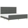 Marco de Cama Gris Oscuro 200x200 cm Tela de , Camas y somieres - Ref: Foro24-3344754, Precio: 270,79 €, Descuento: %