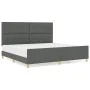 Marco de Cama Gris Oscuro 200x200 cm Tela de , Camas y somieres - Ref: Foro24-3344754, Precio: 270,79 €, Descuento: %