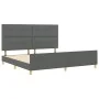Marco de Cama Gris Oscuro 200x200 cm Tela de , Camas y somieres - Ref: Foro24-3344754, Precio: 270,79 €, Descuento: %