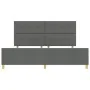 Marco de Cama Gris Oscuro 200x200 cm Tela de , Camas y somieres - Ref: Foro24-3344754, Precio: 270,79 €, Descuento: %